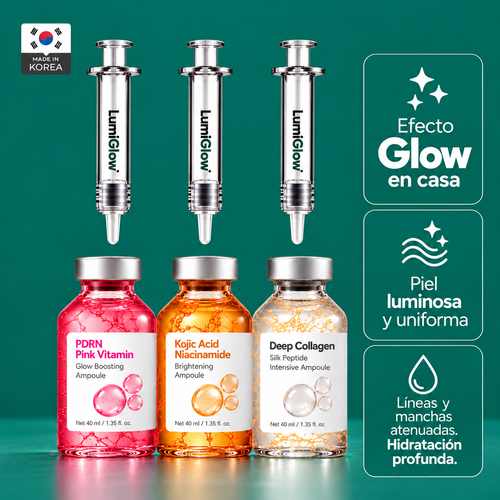 Ampollas Glow Coreano | PDRN de Salmón, Hialurónico y Kójico